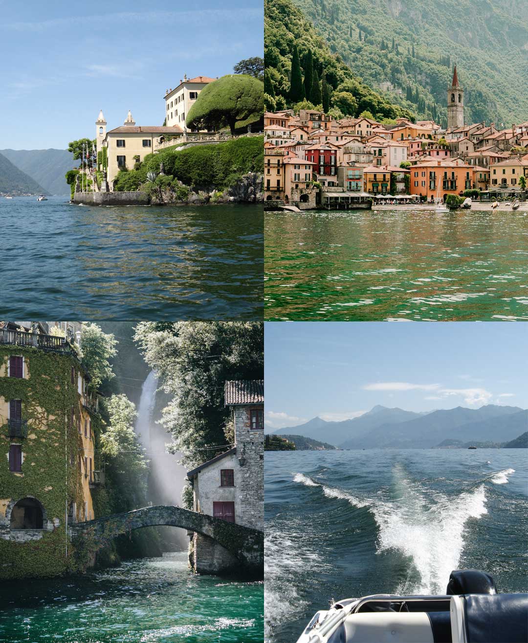 villa del balbianello, varenna, nesso bridge seen form the water on Lake Como.